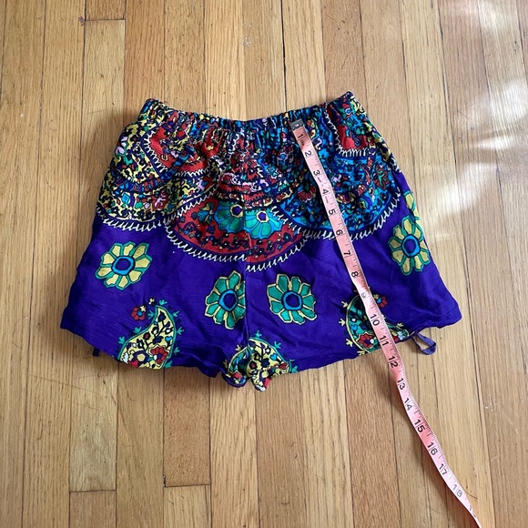 60s Vintage Hostess Set in Purple Paisley w Shirred Waist - Picture 8 of 13